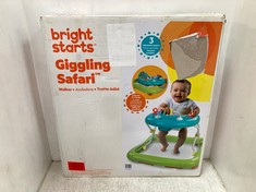 3 X ASSORTED BABY ITEMS TO INCLUDE BRIGHT STARTS GIGGLING SAFARI WALKER