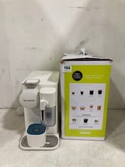 NESPRESSO COFFEE MACHINE IN WHITE - RRP £209 AND DELONGHI NESCAFE DOLCE GUSTO MINI ME COFFEE MACHINE