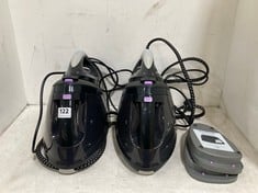 2 X MORPHY RICHARDS EASY STEAM STEAM GENERATOR IRON IN BLACK - MODEL NO. 33030 - TOTAL LOT RRP £250