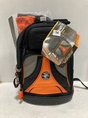 KLEN TOOLS STAND UP ZIPPER BAG WITH ORANGE INTERIOR