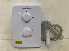 GAINSBOROUGH SLIM DUO ELECTRIC SHOWER WITH ADJUSTABLE HEAD IN WHITE - MODEL NO. GSD95 - RRP £105