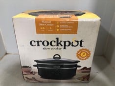 CROCKPOT MANUAL 6.5 LITRE SLOW COOKER - MODEL NO. SVC655B-IUK