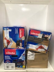 4 X ASSORTED ITEMS TO INCLUDE VILEDA TURBO 2 IN 1 MICROFIBRE MOP SET