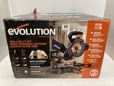 EVOLUTION MULTI MATERIAL CUTTING SLIDING MITRE SAW - MODEL NO. R210SMS - RRP £150