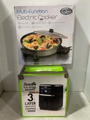 QUEST MULTIFUNCTION ELECTRIC COOKER TO INCLUDE SCOVILLE 4.3 LITRE DIGITAL AIR FRYER