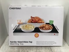 CHEFMAN FAMILY-SIZED GLASS TOP BUFFET WARMING TRAY