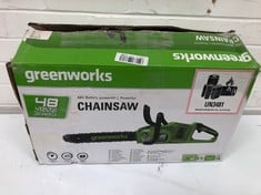 GREENWORKS BATTERY POWER CHAINSAW - RRP £299 (18+ PROOF OF ID)