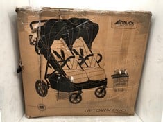 HAUCK UPTOWN DUO DOUBLE PUSHCHAIR IN BLACK - RRP £299