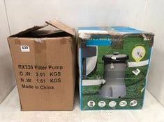 2 X ASSORTED WATER ACCESSORIES TO INCLUDE BESTWAY FILTER PUMP