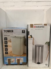 BRABANTIA NEWLCON PEDAL BIN 30L AND TOWER 50L SENSOR BIN