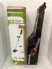 GREENWORKS STRING TRIMMER TO INCLUDE EINHELL ELECTRIC HEDGE TRIMMER