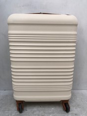 COOLIFE 4 WHEEL HARDSHELL CABIN CASE TRAVEL LUGGAGE SUITCASE IN CREAM/TAN