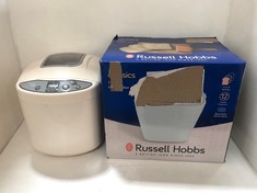 2 X ASSORTED BREAD MAKERS TO INCLUDE RUSSELL HOBBS BASICS WHITE BREADMAKER