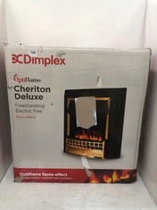 DIMPLEX OPTIFLAME CHERITON DELUXE FREESTANDING ELECTRIC FIRE BRASS EFFECT - RRP £229