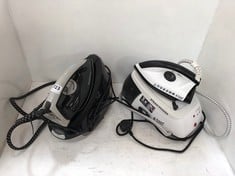 2 X ASSORTED STEAM POWER IRON ITEMS TO INCLUDE MORPHY RICHARDS STEAM POWER IRON IN BLACK/GREY