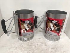 2 X WEBER RAPIDFIRE CHIMNEY STARTERS