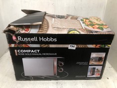 RUSSELL HOBBS COMPACT ROSE GOLD MANUAL MICROWAVE - MODEL NO. RHM1727RG