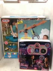 LITTLE TIKES DIRT DIGGERS EXCAVATOR SANDBOX AND VTECH 10-IN-1 KIDDI SUPER STAR DJ TO INCLUDE DICKIE TOYS 120CM MEGA CRANE