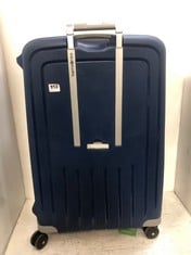 SAMSONITE 4 WHEEL HARDSHELL LARGE TRAVEL LUGGAGE SUITCASE IN NAVY BLUE - RRP £150