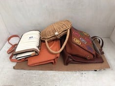 5 X ASSORTED BAG ITEMS TO INCLUDE TELFAR HANDBAG IN ORANGE