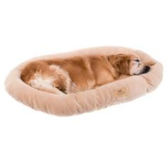 2 X LARGE DOG BED RELAX MICROFLEECE 100, SOFT AND WASHABLE DOG CUSHION, TAUPE.