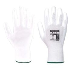 20 X PACKS OF PORTWEST PU PALM GLOVE - FULL CARTON (480), SIZE: L, COLOUR: WHITE, A129WHRL, PORTWEST PU PALM GLOVE - FULL CARTON (480), SIZE: L, COLOUR: WHITE, A129WHRL.