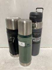 3 X ASSORTED STANLEY ITEMS TO INCLUDE THE QUICK-FLIP WATER BOTTLE 36OZ/1.06L.