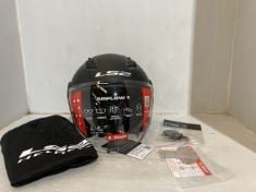 1 X LS2 HELMET AIRFLOW IN SIZE MEDIUM SOLID MATT BLACK .