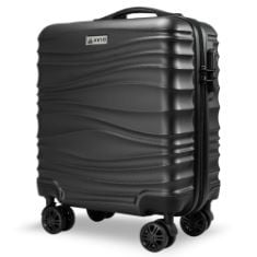 1 X AVIO WAVE CABIN SUITCASE 45X36X20CM - LIGHTWEIGHT DOUBLE-WHEEL LUGGAGE BAG TOILETOMBI LOCK, 2 INTERNAL POCKETS, TELESCOPIC HANDLE W/ 3 HEIGHTS - DURABLE ABS HARD SHELL RYANAIR, EASYJET, BRITISH A