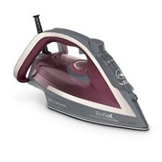 X3 ASSORTED IRONS TO INCLUDE TEFAL STEAM IRON, ULTRAGLIDE ANTI-SCALE PLUS, GREY & PURPLE, FV5872, BREVILLE DIAMONDXPRESS STEAM IRON | 3100 W | 200G STEAM SHOT | MULTI-DIRECTIONAL DIAMOND CERAMIC SOLE