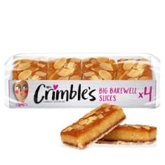 MRS CRIMBLE’S 12 BAKEWELL SLICES, GLUTEN FREE, PREMIUM QUALITY CAKE BARS, READY TO EAT, CERTIFIED FREE FROM GLUTEN, WHEAT FREE & VEGETARIAN FRIENDLY (PACK OF 3, TOTAL 12 SLICES) BBE 04/10/24.