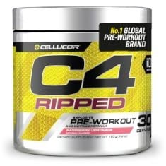 18 X C4 RIPPED PRE WORKOUT POWDER RASPBERRY LEMONADE 30 SERVINGS | ZERO SUGAR PRE WORKOUT WITH 150MG CAFFEINE, 500MG L CARNITINE, 1600MG BETA ALANINE, 200MG GREEN COFFEE BEAN EXTRACT EXP: 10/2024