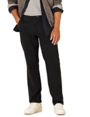 BOX OF ASSORTED ADULT CLOTHING TO INCLUDE  ESSENTIALS MEN'S CLASSIC-FIT CASUAL STRETCH CHINO TROUSER, BLACK, 36W / 33L,  ESSENTIALS WOMEN'S LIGHTWEIGHT MOCKNECK JUMPER (AVAILABLE IN PLUS