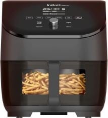 1 X INSTANT VORTEX DIGITAL AIR FRYER WITH SINGLE CLEARCOOK DRAWER AND 6 SMART PROGRAMMES - AIR FRY, BAKE, ROAST, GRILL, DEHYDRATE, REHEAT, LARGE CAPACITY - 5.7L, BLACK - 1700W.