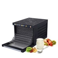 1 X BIO CHEF BIOCHEF SAVANA DEHYDRATOR MACHINE WITH 6, 9 OR 12 STAINLESS STEEL HOODS + ACCESSORIES - BPA FREE - MODERN DEHYDRATOR WITH TIMER AND PRE-PROGRAMMED SETTINGS FOR MEAT, FRUITS, HERBS, VEGET