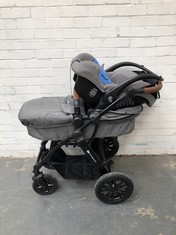 KINDERKRAFT MULTIFUNCTIONAL 3 IN 1 PUSHCHAIR IN GREY - RRP £279 (ZONE 2)