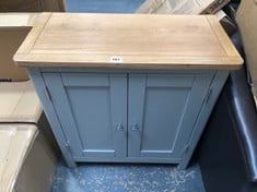 HOMEBASE NORBURY GREY PETITE 2 DOOR CABINET - ITEM NO. 599514 - RRP £175 (ZONE 2)