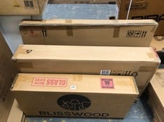 3 X ASSORTED FURNITURE TO INCLUDE BLISSWOOD DRESSING TABLE WITH STOOL IN DARK GREY (BOX 1/2, PART ONLY) (ZONE 2)