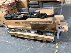 PALLET OF ASSORTED FURNITURE / PARTS TO INCLUDE FW STYLE STORA MERCHANT CHEST IN WHITE MATT (BOX 1/2, PART ONLY) (ZONE 4) (KERBSIDE PALLET DELIVERY)