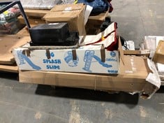 PALLET OF ASSORTED ITEMS TO INCLUDE DOLU TOY FACTORY GARDEN BIG SPLASH SLIDE (ZONE 4)