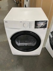 AEG 7000 SERIES SENSIDRY FREESTANDING TUMBLE DRYER IN WHITE - MODEL NO. TR718L4B - RRP £519 (ZONE 1)