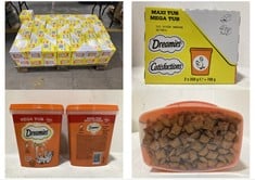 PALLET OF DREAMIES CATISFACTION MEGA TUB 2 X 350G CHICKEN FLAVOUR CAT TREATS (ZONE 4)