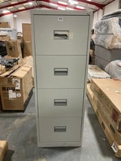 4 DRAWER LOCKABLE FILING CABINET IN GREY (ZONE 1)