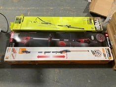 3 X ASSORTED TOOLS TO INCLUDE RYOBI CORDLESS POLE HEDGE TRIMMER - MODEL NO. RY36PHT50A-0 (ZONE 1)