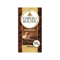 100 X FERRERO ROCHER ORIGINAL MILK CHOCOLATE BAR AND HAZELNUT, 90G BB: 11/08/24.