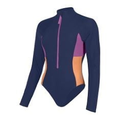 QTY OF ITEMS TO INLCUDE X20 ASSORTED ADULT SPEEDOS TO INCLUDE SPEEDO WOMEN'S LONG SLEEVE ZIP COLOURBLOCK 1 PIECE SWIMSUIT | ONE PIECE | SWIM FITNESS, CERULEAN BLUE, L, SPEEDO WOMEN'S ECO ENDURANCE+ M