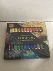 25 X CRAFTS 4 ALL 24 WATERCOLOUR PAINT SET.