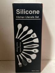 6 X SILICONE KITCHEN UTENSILS SET.