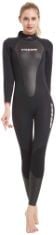 CRESSI ALTUM FULL SUIT WOMAN 3MM, WOMEN'S NEOPRENE ULTRASTRETCH ONE PIECE WETSUIT BLACK/PINK, M/3.