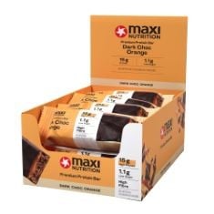 3 X MAXINUTRITION PREMIUM PROTEIN BAR - HIGH PROTEIN SNACK - LOW IN SUGAR - 15G PROTEIN - DARK CHOCOLATE ORANGE, UNDER 190 KCAL PER SERVING, 12 X 45G BB: 23/05/2024.